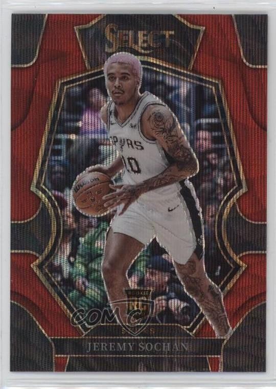 2022-23 Panini Select Premier Level Red Wave Prizm Jeremy Sochan #192 13kh