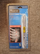 Quartet 4-in-1 Laser Pointer LED Light Ball Point Pen PDA Stylus 0009 New Sealed