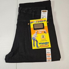 Wrangler Cowboy Cut Black Jeans Original Fit 13MWZWK Men's Size 36x36
