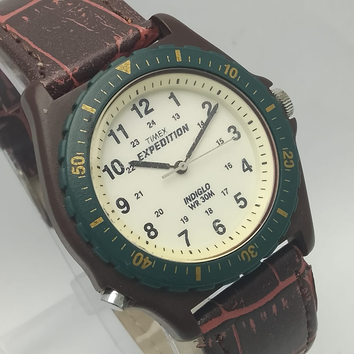Diver Time Timex Vintage Railway Expedition Men’s Quartz Indiglo ARN1 1996 Watch - vintagewatches.pk