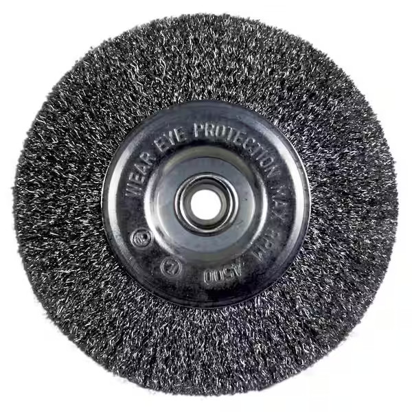 6-Inch Coarse Wire Wheel Brush for Bench Grinder – Heavy-Duty Steel Bristles