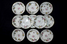 Beautiful Vintage LIMOGES France Floral Berry Bowls Set of 11 Floral Design