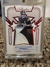 2024 Panini Flawless Russell Wilson Star Swatch Signatures Patch AUTO 07/15
