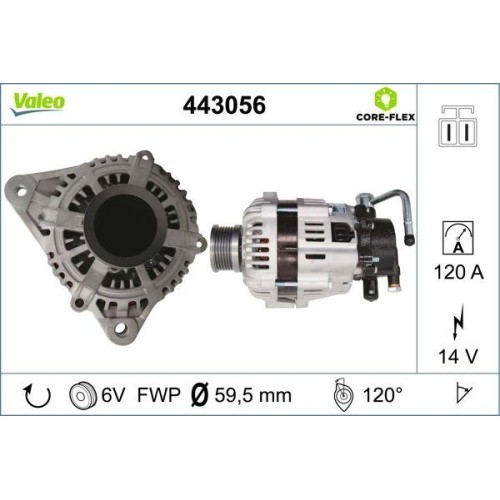 Alternateur Valeo 443056 pièce de rechange pour Hyundai et Kia CRDI
