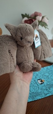 Jellycat Small Bashful Bat THE ORIGINAL RELEASE!  NEU MIT ETIKETT & TASCHE. ORIGINAL!