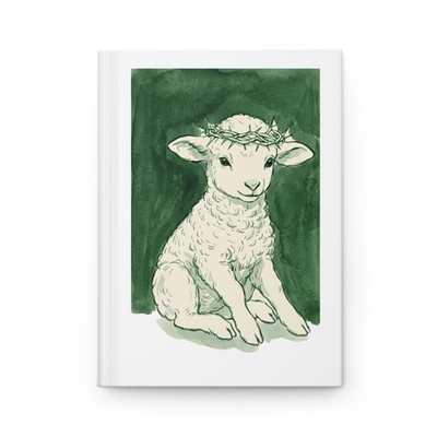 The Lamb of God Keepsake Journal | Cute Lamb Notebook, Floral Crown Sketch