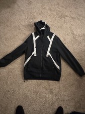 True Religion Men's Sweatsuit Set Hoodie and Joggers Black and White Size XL
