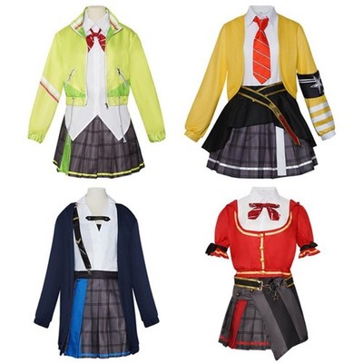 Project Sekai: Colorful Stage! Feat Hatsune Miku Cosplay Rock Kleid Mädchen Set
