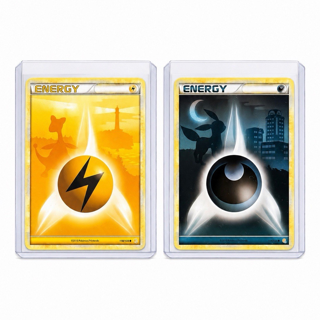 Nintendo Pokemon TCG Lightning & Darkness Energy 118/123 121/123 HGSS 2010