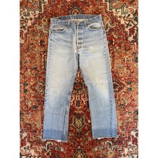 Vintage Levis 501 Light Wash Straight Leg Button Fly Jeans Made in USA 29x30