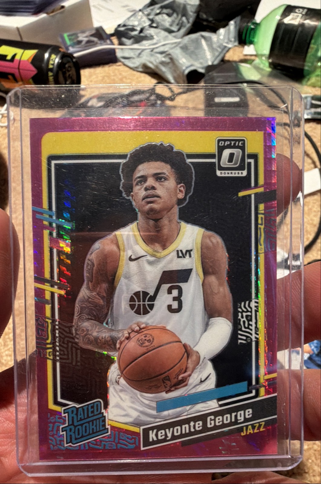 2023-24 Panini Donruss Optic - Rated Rookie Keyonte George #223 Pink Hyper Prizm