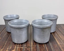 Bon Chef 9202-N Metal Condiment Jars Pots Set of 4 Taiwan 5"x5" EUC