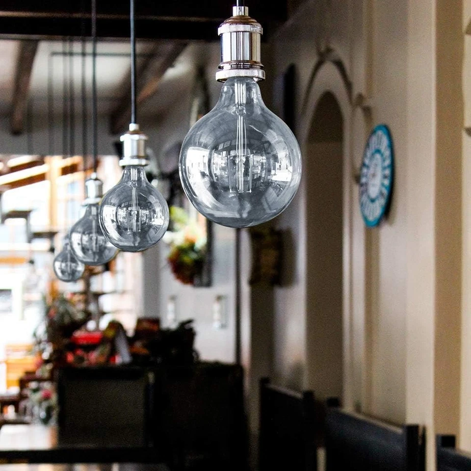 Feit Electric Vintage Exposed Filament Smoke Glass LED AT19 with a Medium E26 - Image 3 of 4