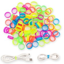 200 PCS Silicone Small Rubber Bands - 0.5 Inch Colorful Small Elastic Rubber ...