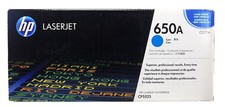 HP 650A/CE271A Cyan Toner Cartridge for Color LaserJet CP5525/M750