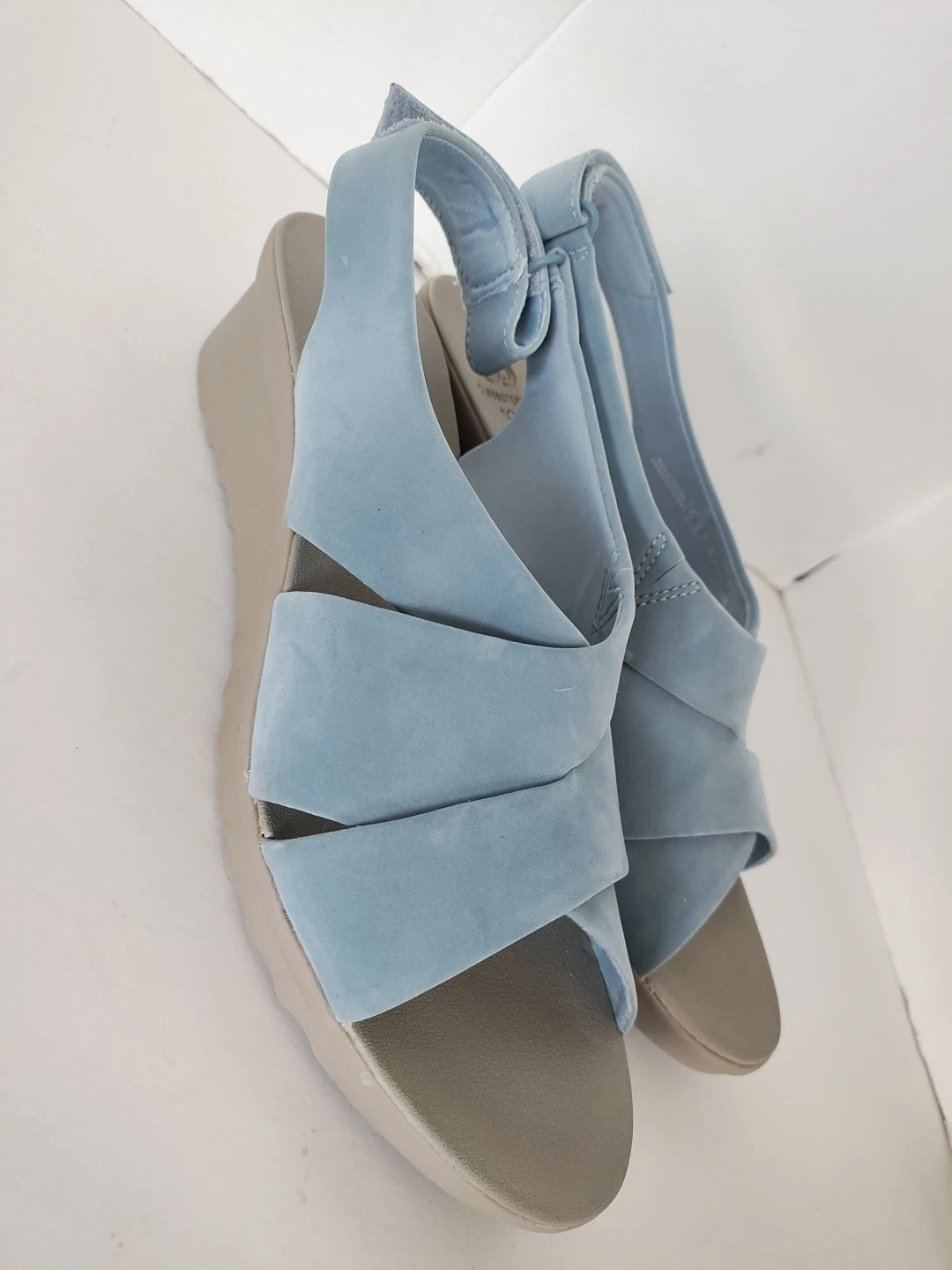 10 Clarks Cloudsteppers CADDELL BRIGHT slingback zeppa sandalo punta aperta scarpa NUOVO