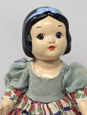 1930s Knickerbocker Snow White Composition Doll 12  Madame Alexander Dress