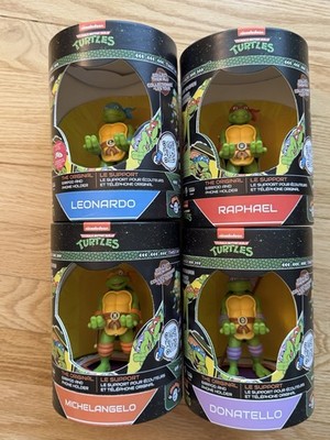 Ninja Turtles Full Set Of Phone Stand Holdems Cable Guys Leo Mikey Raph Don NEW