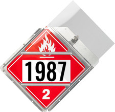 6 Pack Shield for Hazmat Placard Holder, 10.75  X 10.75  Clear Shields Made with