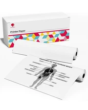 2 Rolls 8.27"x11.69" Thermal Printer Paper Quick-Dry A4 Size Thermal Paper Co...