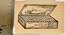 Cigar Box Rubber Stamp for Crafting and Card Making