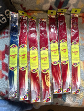 Design Lengths Snap-It 100 Human Hair Clip-In Extensions 14" Straight Red/Blue