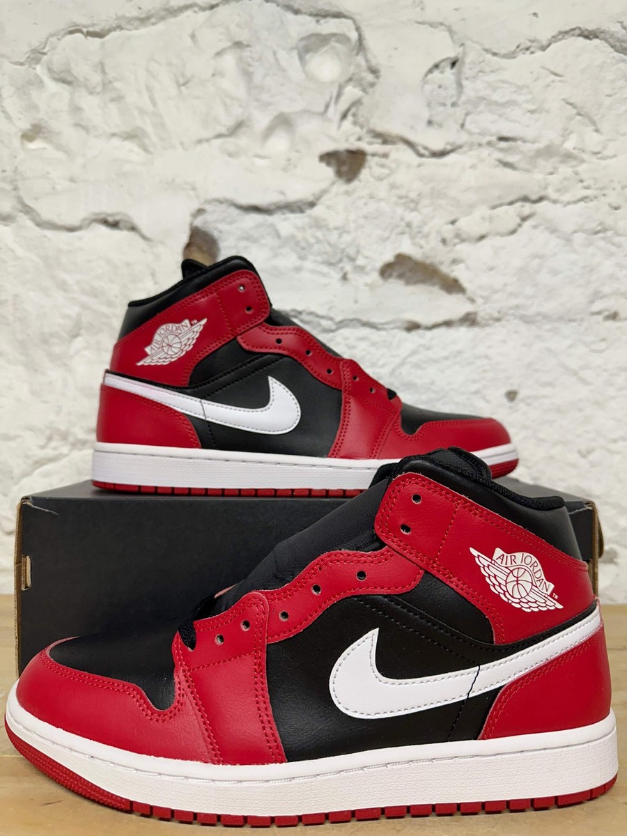 Buy Size 10 - Air Jordan 1 Mid Black Gym Red online | eBay