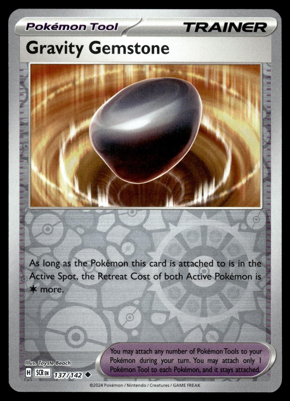 Gravity Gemstone 137/142 Uncommon Stellar Crown Pokemon Reverse Holo Near Mint
