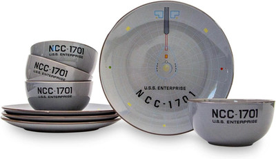 Star Trek Original Series NCC-1701 8-Piece Ceramic Dinnerware Set