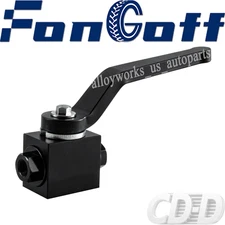 Fongoff New Brake Line Lock 1/8" NPT Shut Off Valve Billet Aluminum Black
