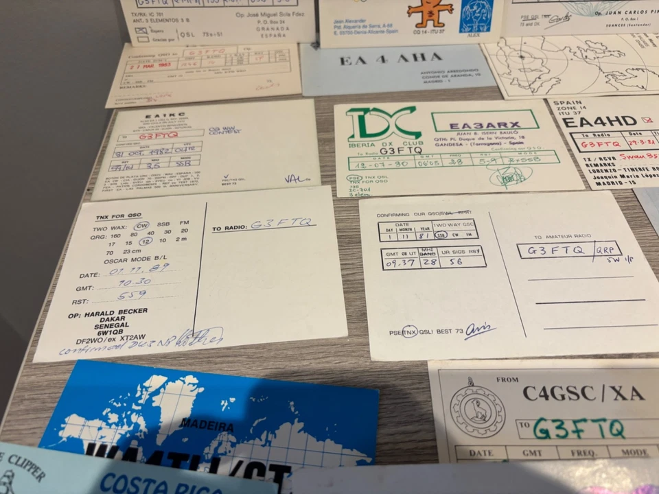 48 x Vintage QSL QSO Cards Vintage Amateur Ham Radio 1980’s Worldwide - Image 3 of 4