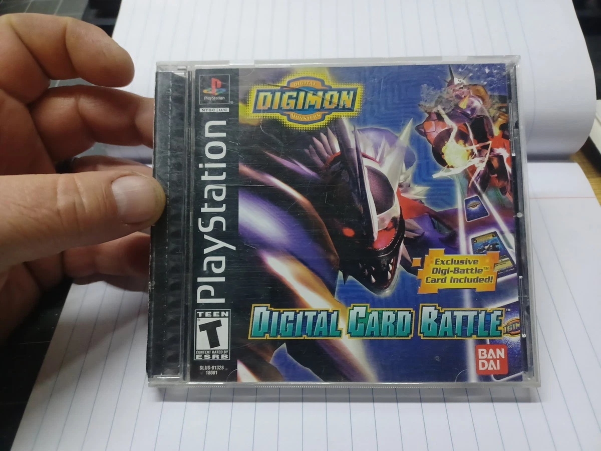 Jeu PS1 Digimon Digital Card Battle - Version PAL Anglaise Exclusive - Très Bon état - Boîte Et Instructions Incluses