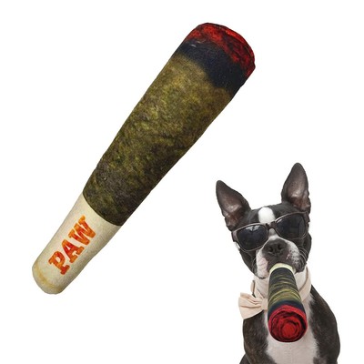 Raw Squeaky Dog Toy Spliff Joint Chew Toys Herb Pug Staffy Lab