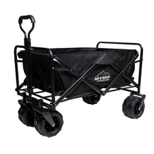 Folding Wagon Cart All Terrain Utility Cart Heavy Duty Collapsible Black OFFGRID