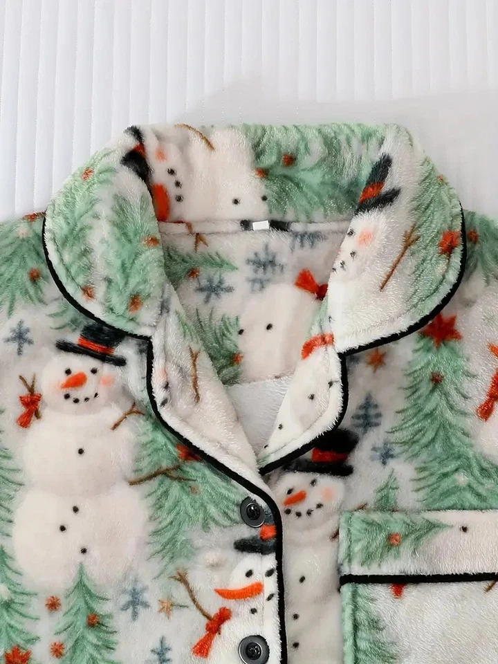 Juego de pijama de manga larga Jolly Snowman Magic estampado en 3D Foto 4 de 4