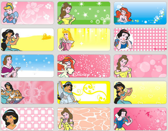 72Pcs Princess Personalised Name Labels Stickers 3X1.3Mm School Tag Girls |  Ebay
