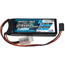 NHX Muscle Pack 2S 7.4V 2400mAh 5C RX Receiver Lipo Battery w/ Servo Connector