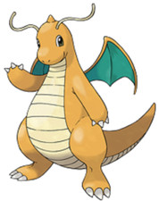 temporary tattoo - Set of two wrist size Dragonite approx. 1.5" each