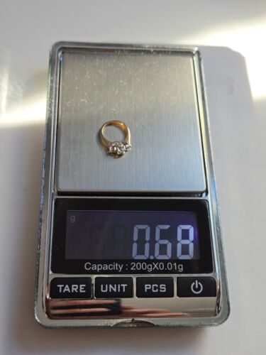 3 schöne Miniatur 14k Gold Diamant Ring Halskette Anhänger, echte Diamanten! - Bild 12 von 13