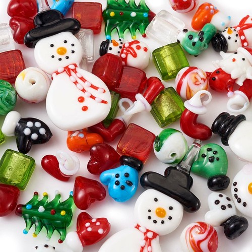 55 piezas Lámpara de vidrio de Navidad muñeco de nieve árbol padre fiesta decoración - Imagen 5 de 7