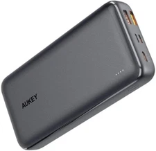 AUKEY USB C Power Bank 20000mAh, Portable Charger Large-Capacity with 3 Outputs