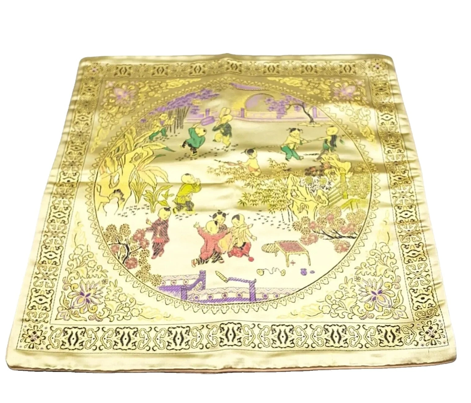 Satin Asian Embroidered Home Décor Pillows