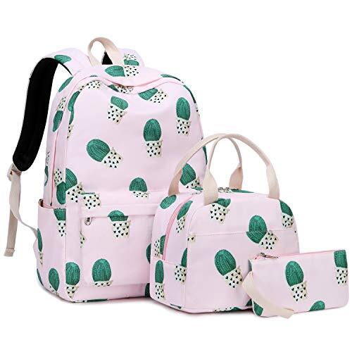 School Backpack Set For Teens - Lightweight Bookbag With Lunch Bag & Pencil Case, Fits 15" Laptop