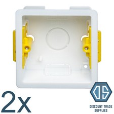 Appleby SB619 35mm Single Dry Lining Fast Fix Box 1 Gang Plasterboard Back Box