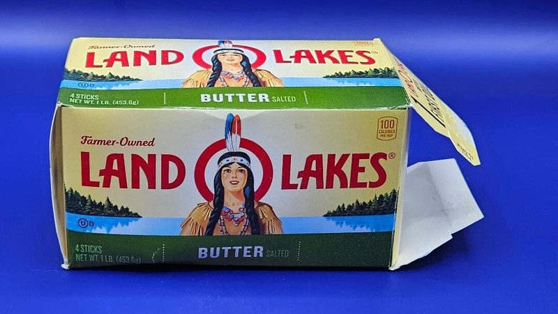 3 ea. 2017 Land O Lakes Empty Butter Boxes featuring Mia the Ojibwe Indian Girl