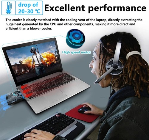 Laptop Cooler Portable External Fan Air Cooling Radiator For Gaming - Bild 7 von 13