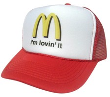 McDonald's I'm Lovin' It Trucker Hat Mesh Cap Snapback Hat Adjustable Vintage