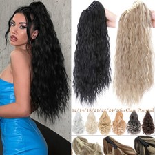 Long Short Real Thick Claw Ponytail Clip In Hair Extension Pony Tail As Human US