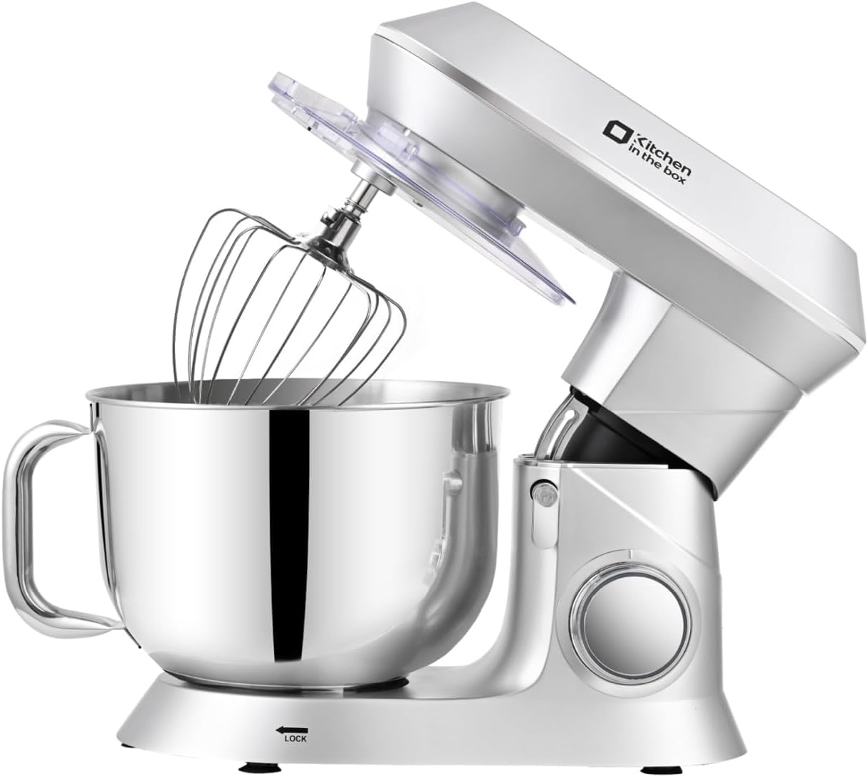 900W 7.5QT Tilt-Head Stand Mixer with 6 Speeds for Baking & Cooking-image