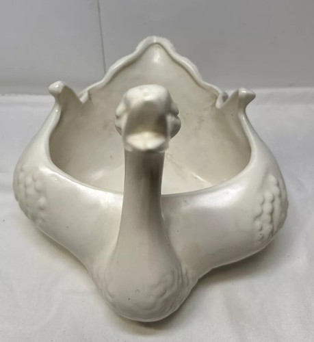 VTG HULL 23 Pottery White Ceramic Swan Bird Succulent Planter Bowl - Picture 2 of 8